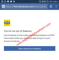 Finally MTN introduces free facebook zero balance