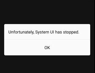 System UI has stopped
