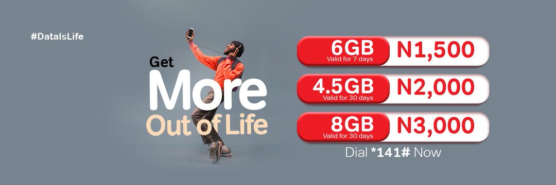 Airtel newly increased data allowances on weekly and monthly plans N1500 for 6gb, 8gb for N3000 and more