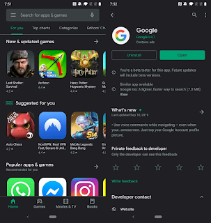 Google play store finally receives dark theme in the latest update version