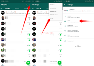 Whatsapp dark mode activation 