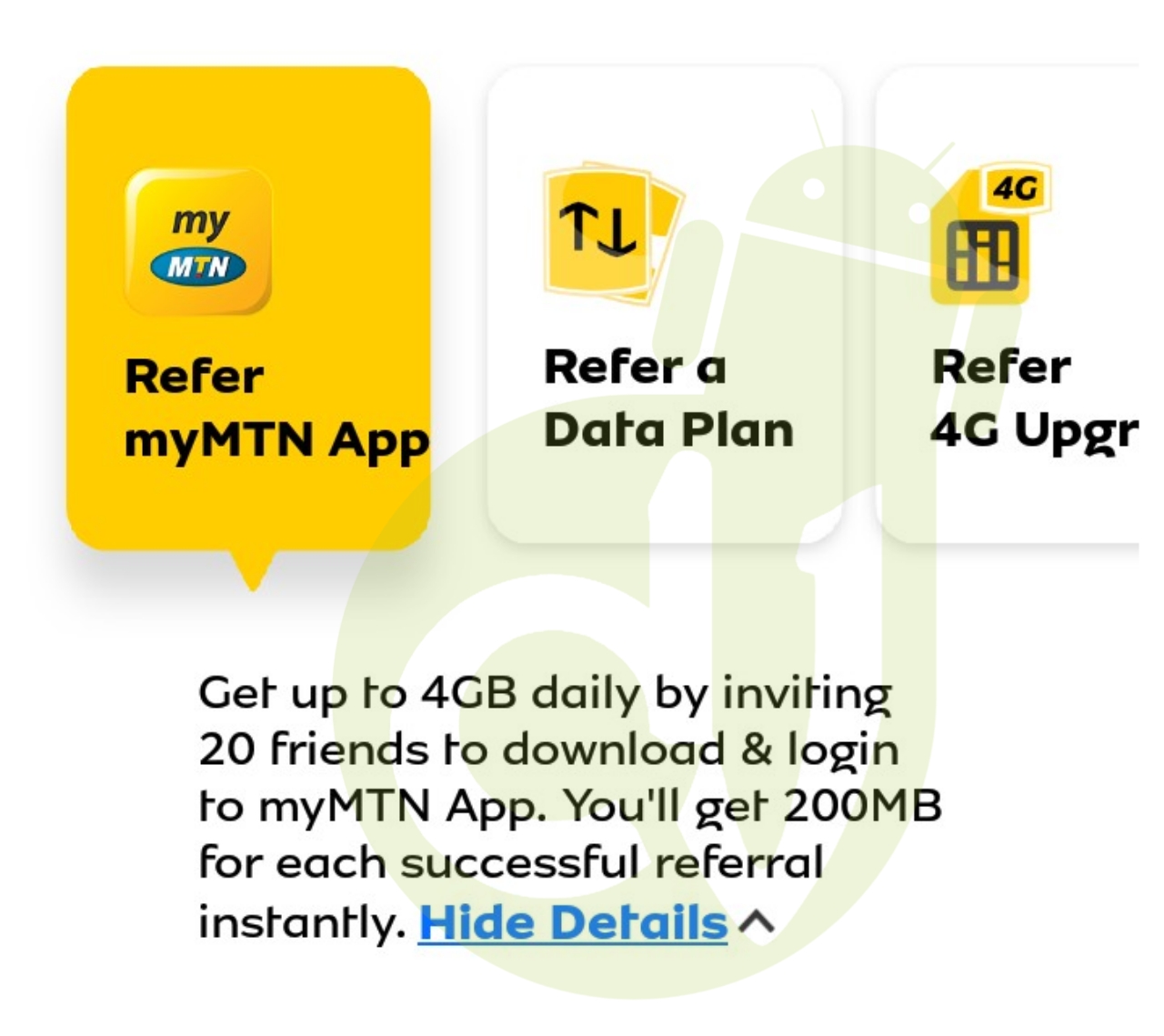 MyMTNApp referral free 4gb 