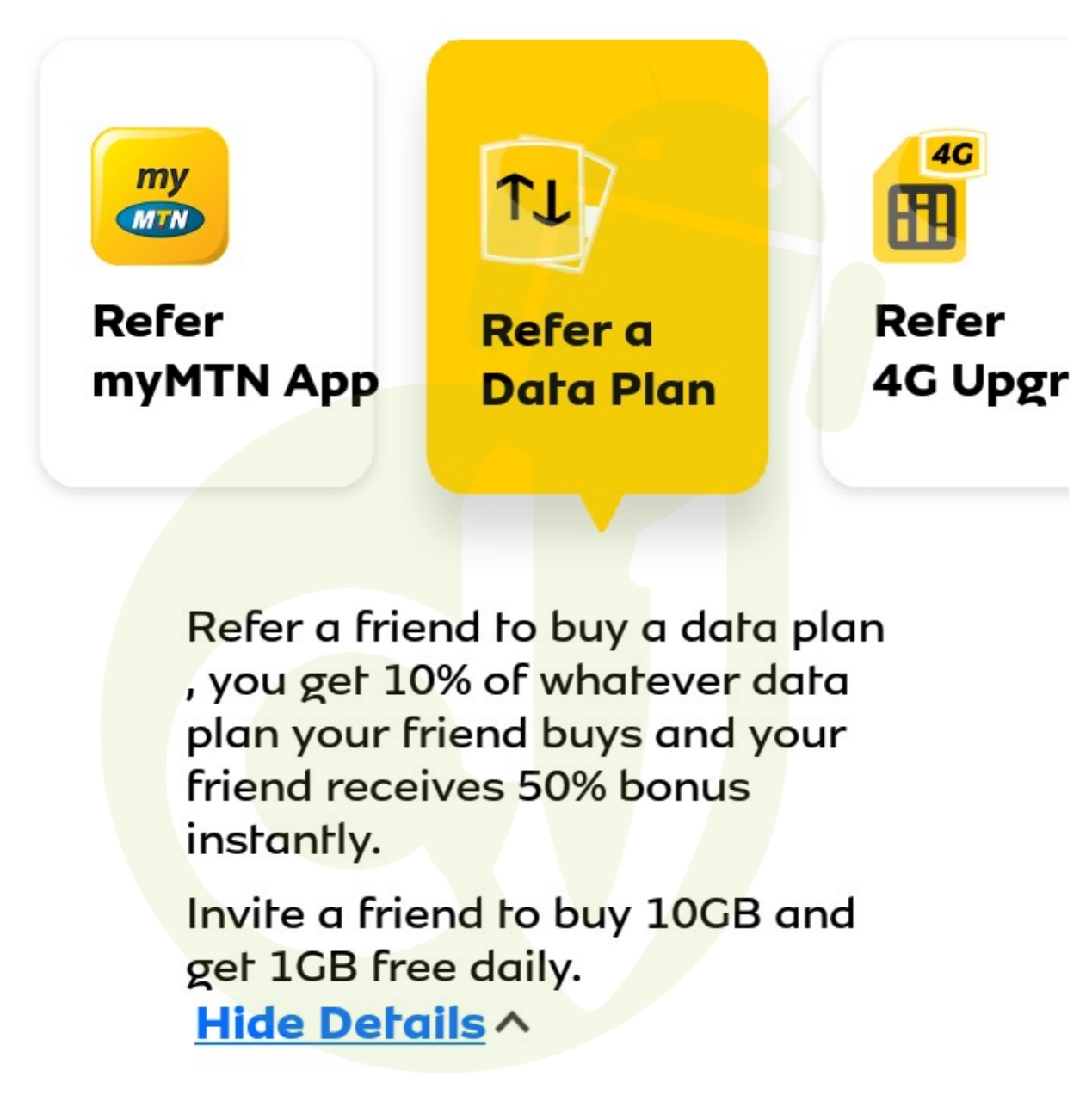 MyMTNApp referral free 4gb 