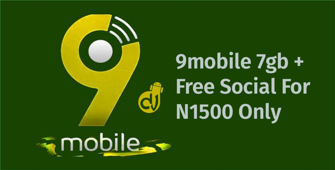 9mobile 7gb - free social