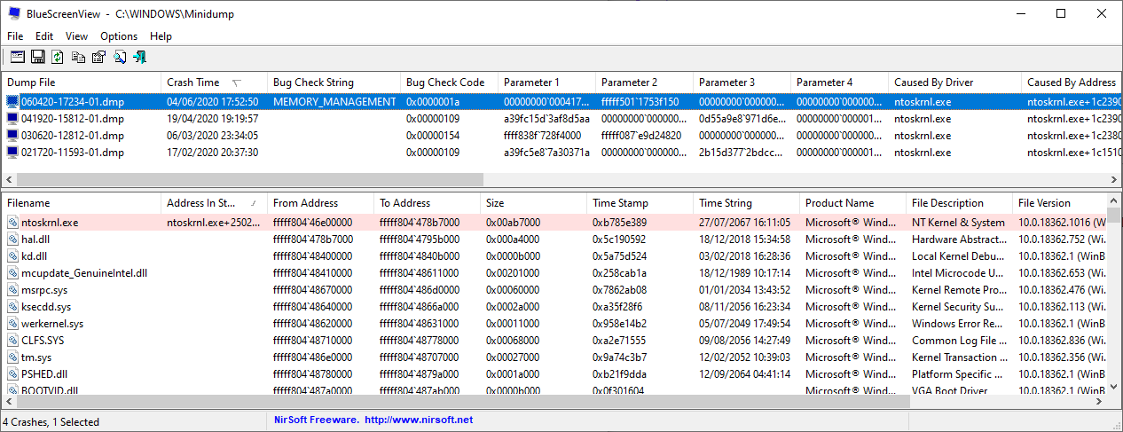 windows 10 troubleshoot blue screen memory management