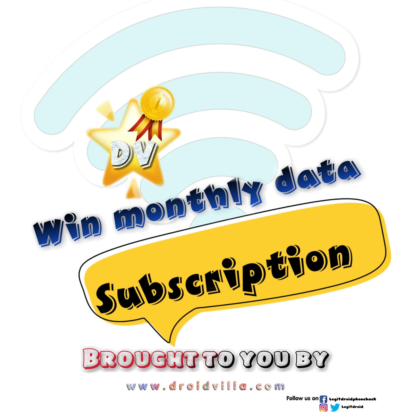 Monthly data subscription giveaway by droidvilla