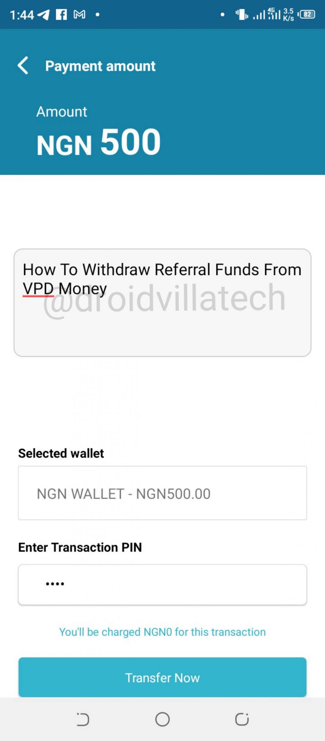 Withdraw VPD Referral Earnings