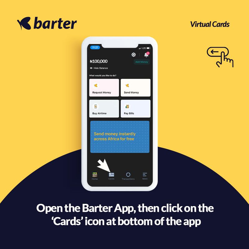 Barter Flutterwave virtual card