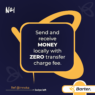 Send and receive money on getbarter mobile app for free