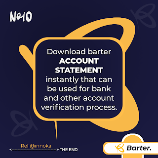 Account statement getbarter mobile