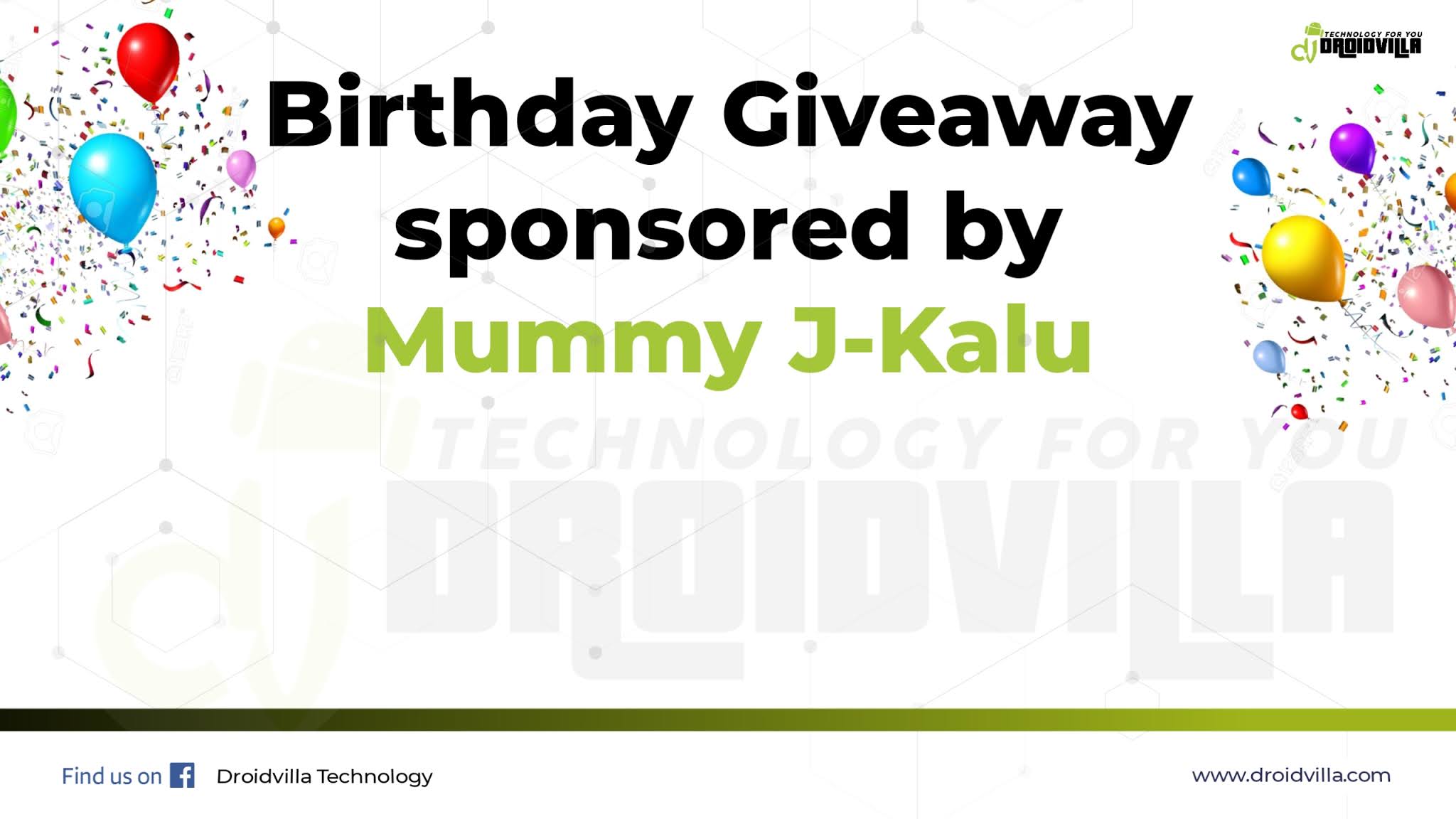 Birthday Giveaway sponsored by Mummy J - Kalu