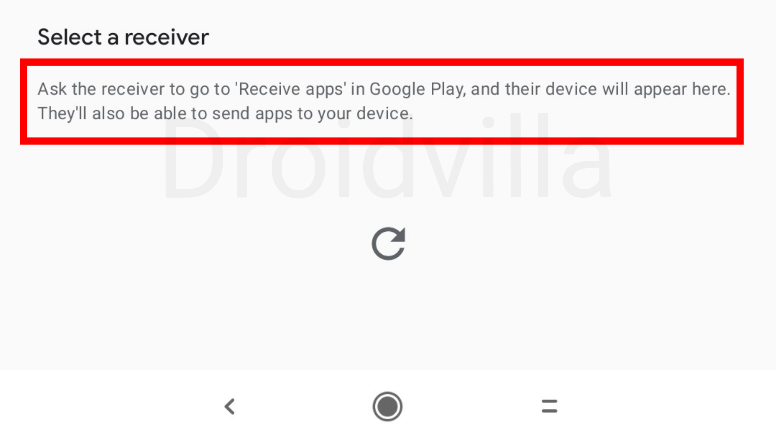 send and receive applications on Google PlayStore