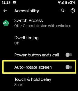 Fix Screen Rotation