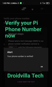 verify Pi Network Phone Number