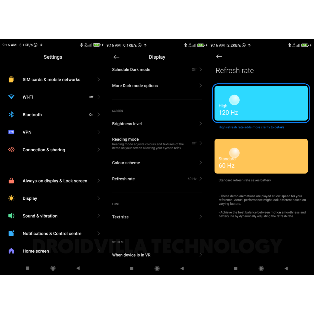 Increase Android Refresh rate