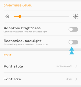 Adjust Auto-brightness