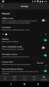 Adjust Playback Settings 