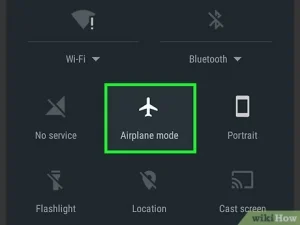 Toggle on/off Airplane mode