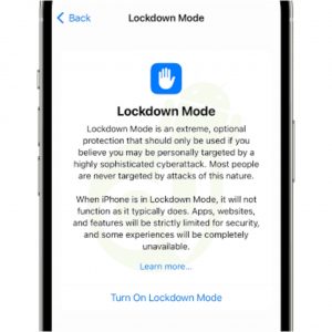 ios 16 Lockdown mode 