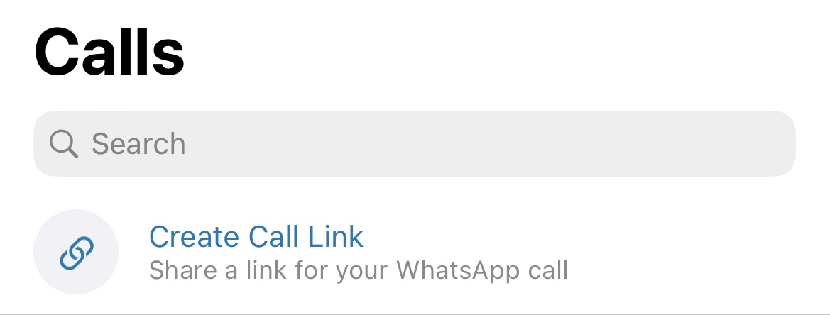 Create call link