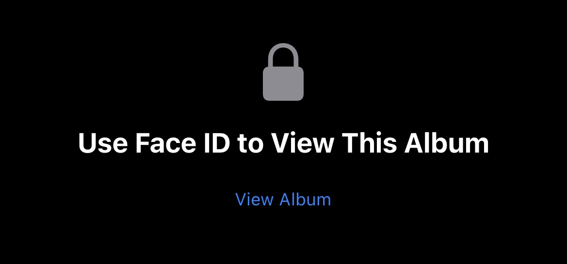 Use face id to view Hidden Photos and recently deleted album