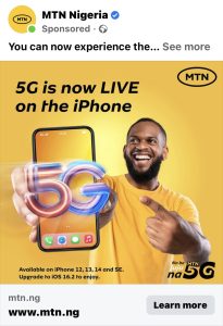 Compatible MTN 5G iOS devices