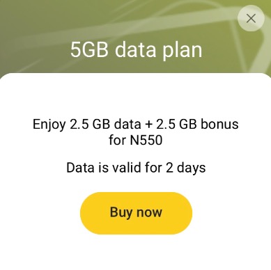 MTN 500 for 5GB and 100 for 1GB