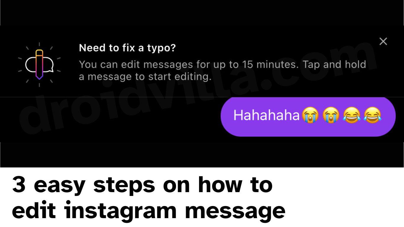 edit instagram message