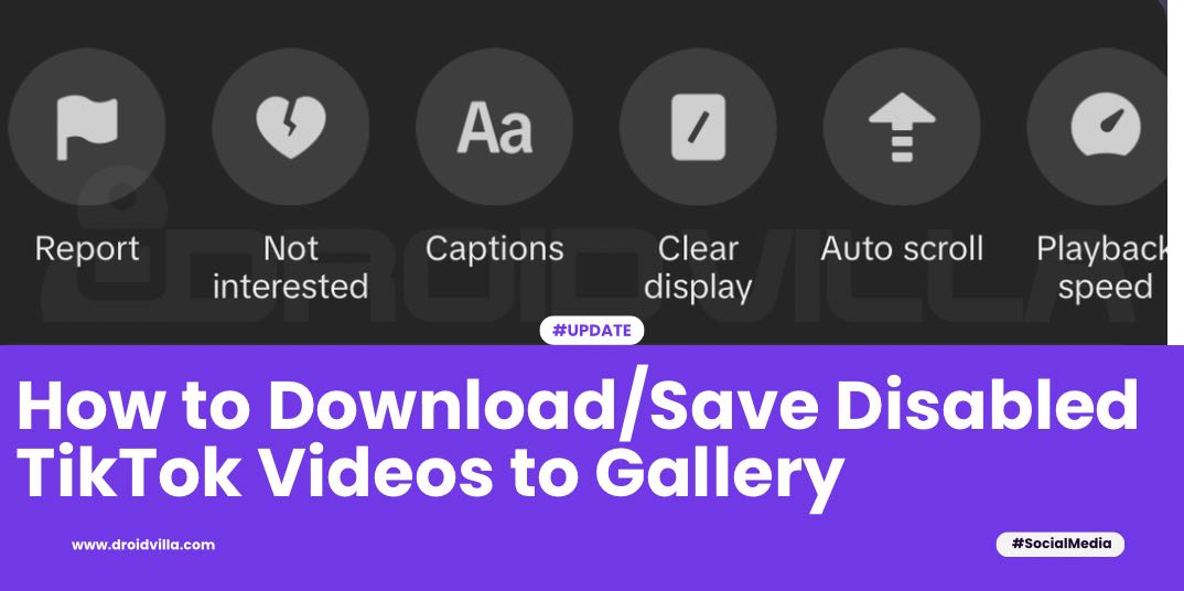 Download/Save Disabled TikTok Videos to Gallery